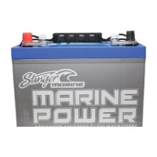 STINGER PESO: 25,4 KG BATERIA 110 AMP (BATERIA MARINA)- DIMENSIONES: 21 CM DE ALTO x 16.9 CM DE ANCHO x 30.7 CM DE LARGO - PESO: 26.5 KG · imagen 1