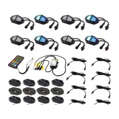 STINGER KIT DE LUCES DINÁMICAS RGB EXPANDIBLES DE 8 VÍAS PARA ILUMINACIÓN DE PASOS DE RUEDA/ BAJOS DE LA CARROCERÍA DEL VEHÍCULO · imagen 1